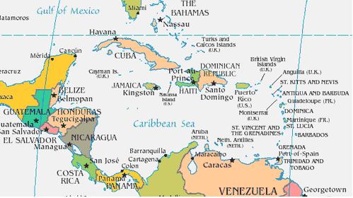 América central y el Caribe