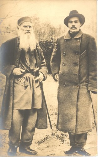 GORKI (1868-1936) CON SU ADMIRADO TOLSTOI