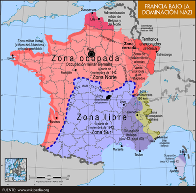 Resultado de imagen de francia de vichy mapa